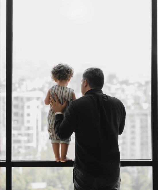 عکاسی کودکانه و احساسی با پدر