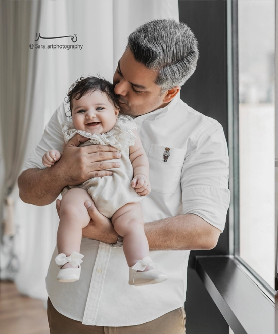 عکاسی کودکانه و احساسی با پدر