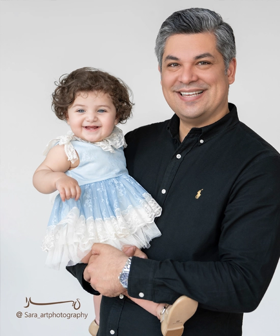 عکاسی کودکانه و احساسی با پدر