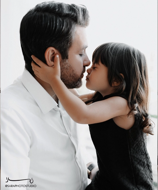 عکاسی کودکانه و احساسی با پدر