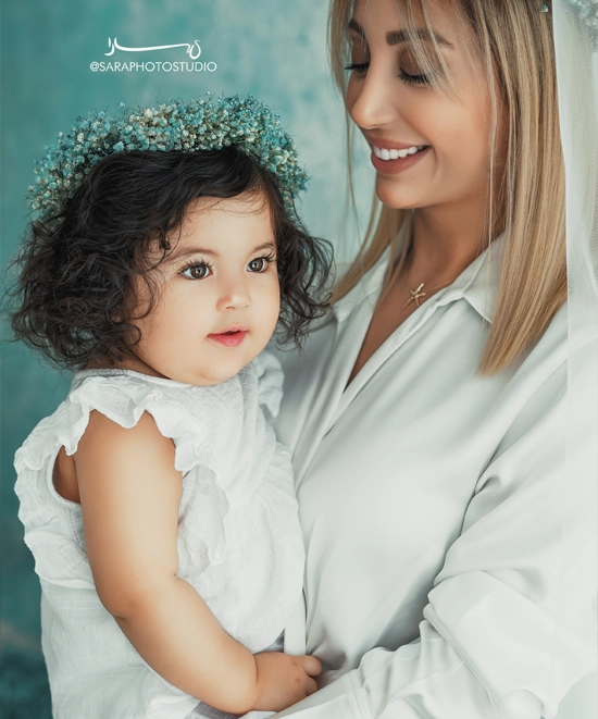 عکاسی کودکانه با مادر