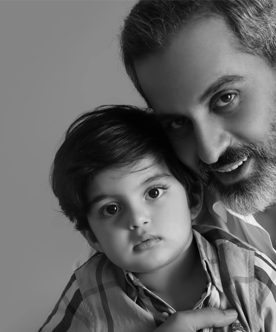 عکاسی سیاه سفید با پدر