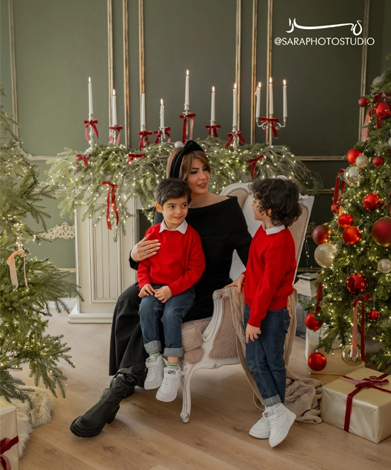 عکاسی خوانوادگی کریسمس