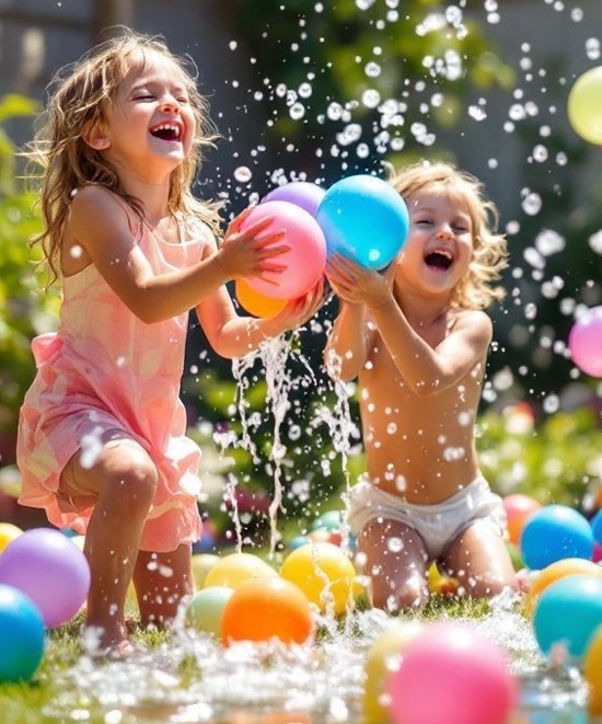 عکاسی با بادکنک‌های رنگارنگ