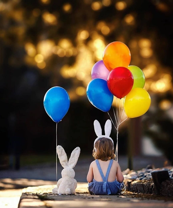 عکاسی بدون چهره با بادکنک