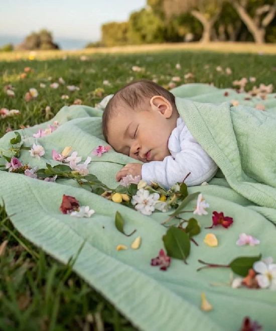 عکاسی نوزاد در بهار